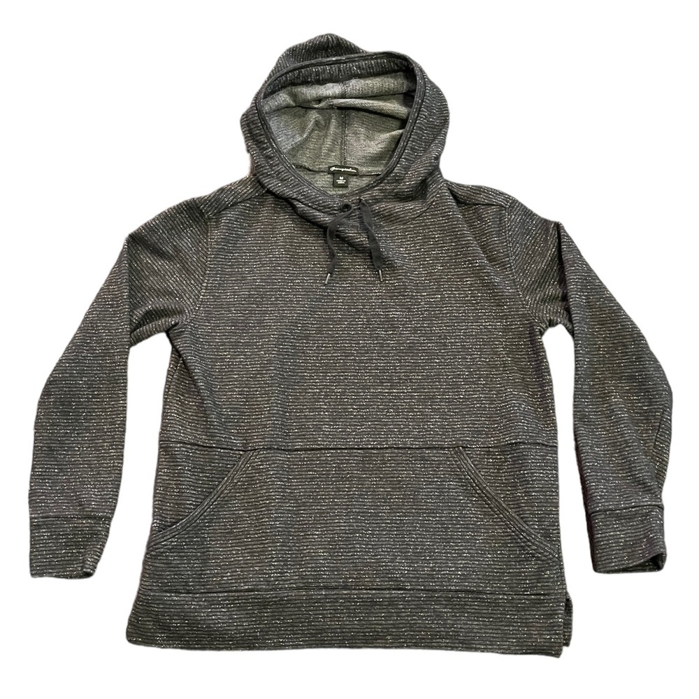 Champion Dark Grey Heathered Hooded Sweatshirt | Women's M